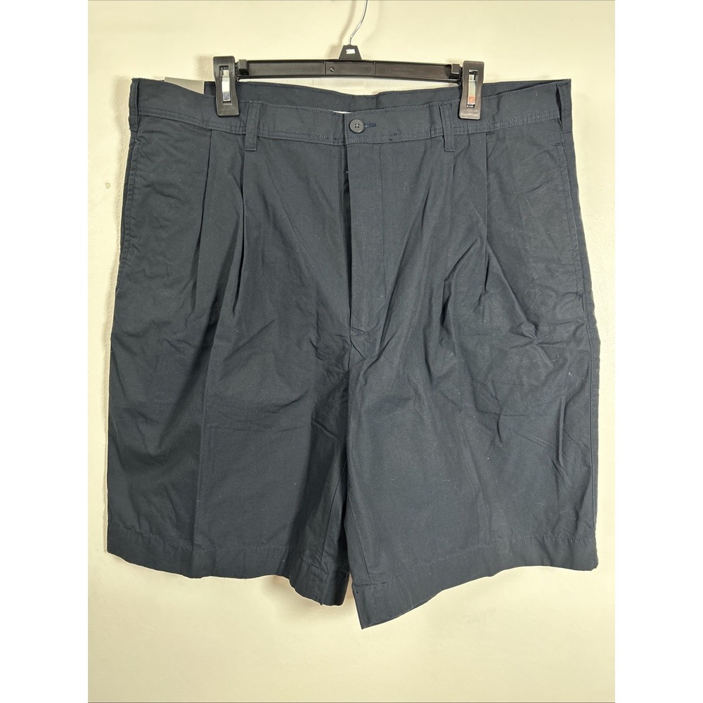Jos. A. Bank Men 40 Shorts Navy Pleated Wrinkle Resistant 6478